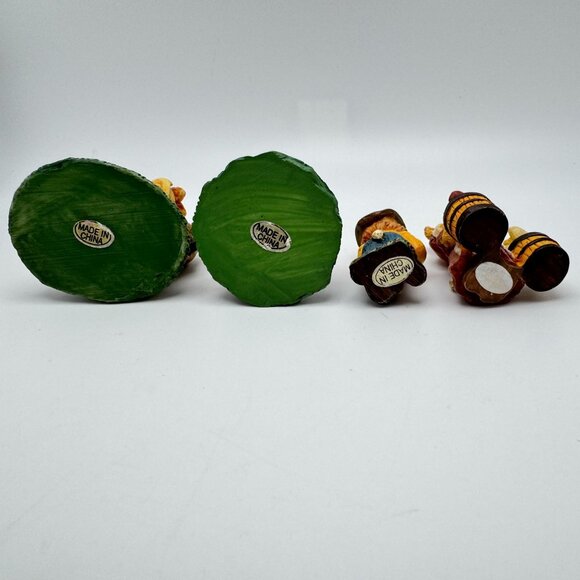 Miniature Vtg Rabbit Bunny Country Farm Easter Vtg THT 1991 Set of 4 Resin - Picture 13 of 13